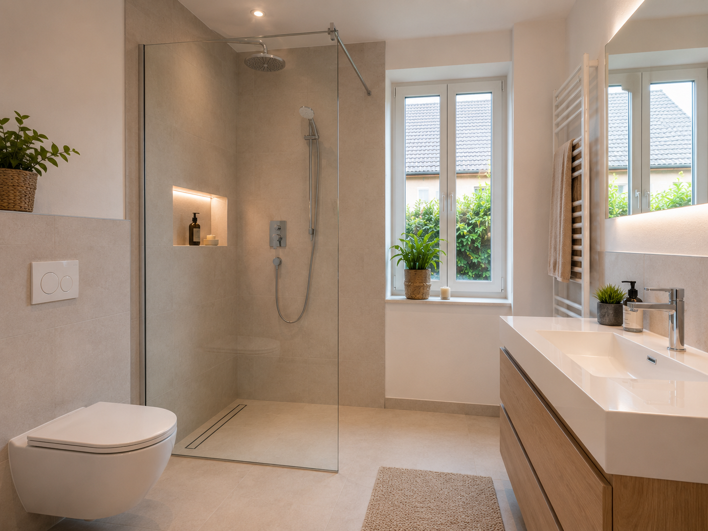 Wanne raus,
Dusche rein